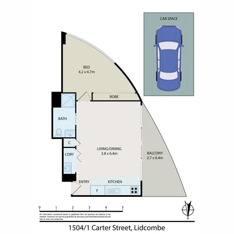 Floorplan of Homely apartment listing, 1504/1 Carter Street, Lidcombe NSW 2141