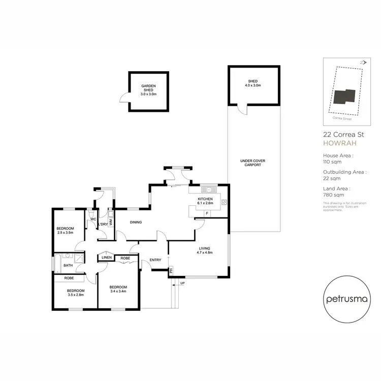 Floorplan of Homely house listing, 22 Correa Street, Howrah TAS 7018