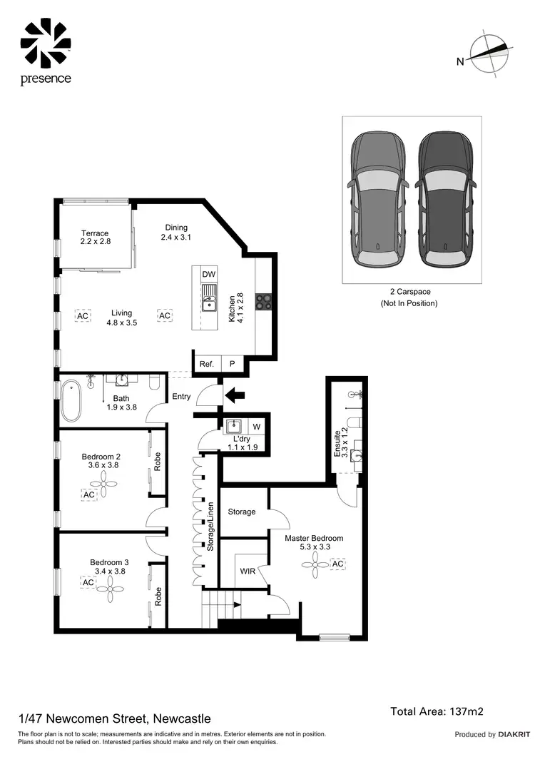 Floorplan of Homely unit listing, 1/47 Newcomen Street, Newcastle NSW 2300