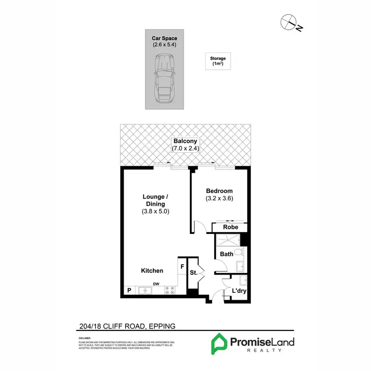 Floorplan of Homely apartment listing, 204/18 Cliff Road, Epping NSW 2121