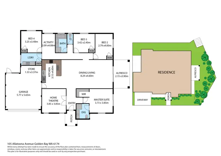 Floorplan of Homely house listing, 105 Allatoona Avenue, Golden Bay WA 6174