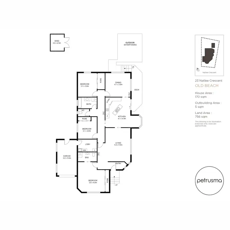 Floorplan of Homely house listing, 23 Natlee Crescent, Old Beach TAS 7017