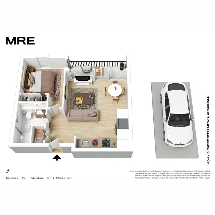 Floorplan of Homely apartment listing, 404/5 Evergreen Mews, Armadale VIC 3143