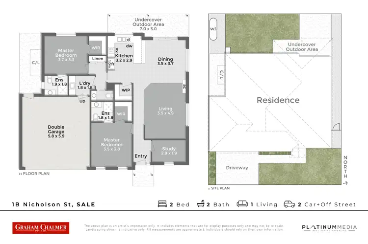 Floorplan of Homely townhouse listing, 1B Nicholson Street, Sale VIC 3850