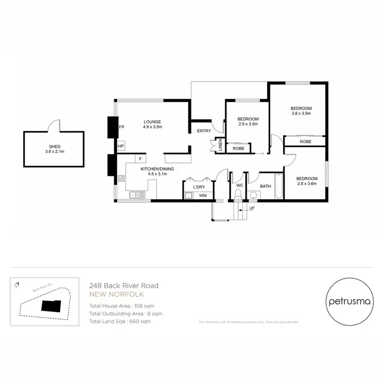 Floorplan of Homely house listing, 248 Back River Road, New Norfolk TAS 7140