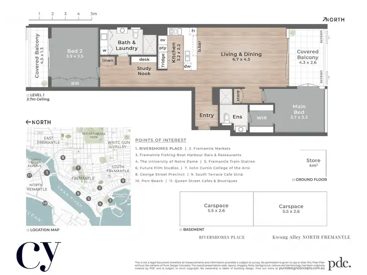 Floorplan of Homely apartment listing, 4/30 Kwong Alley, North Fremantle WA 6159