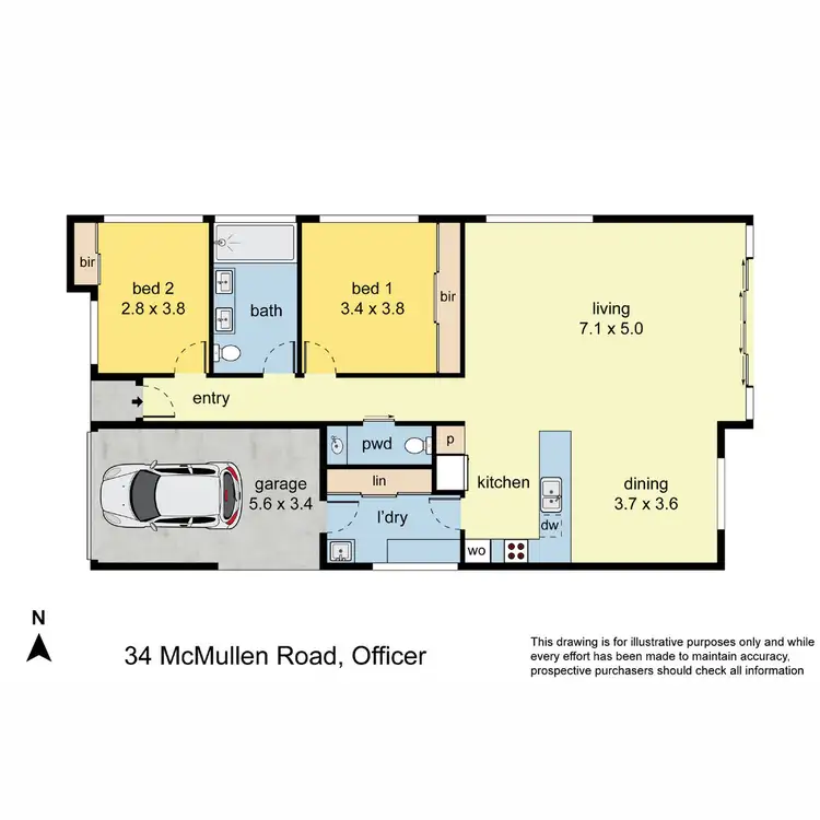 Floorplan of Homely unit listing, 45/34 McMullen Road, Officer VIC 3809