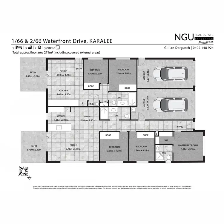 Floorplan of Homely house listing, Units 1 & 2/66 Waterfront Drive, Karalee QLD 4306