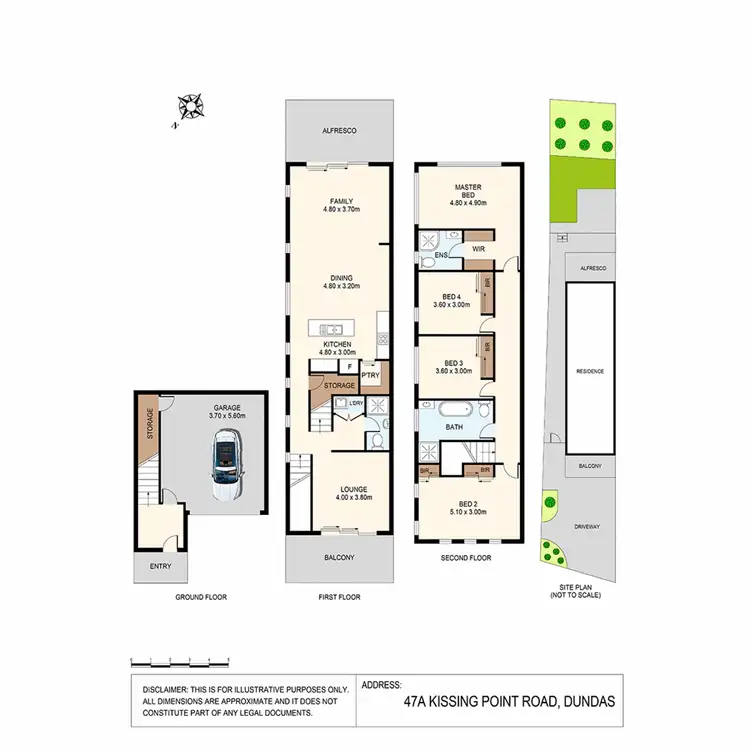 Floorplan of Homely semi-detached listing, 47A Kissing Point Road, Dundas NSW 2117