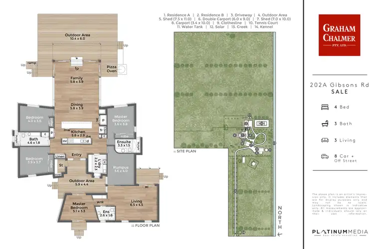 Floorplan of Homely house listing, 202 Gibsons Road, Sale VIC 3850