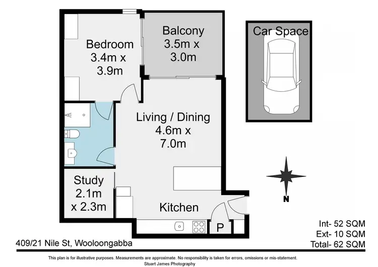 Floorplan of Homely apartment listing, 409/21 Nile Street, Woolloongabba QLD 4102