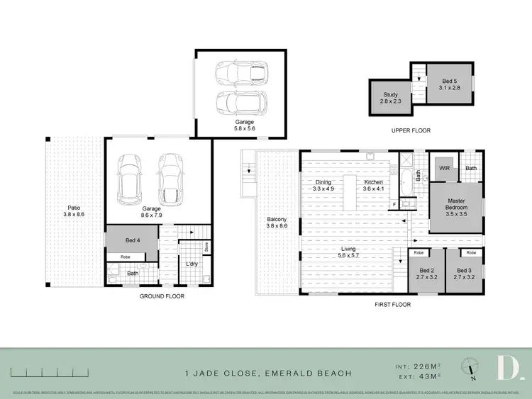 Floorplan of Homely house listing, 1 Jade Close, Emerald Beach NSW 2456