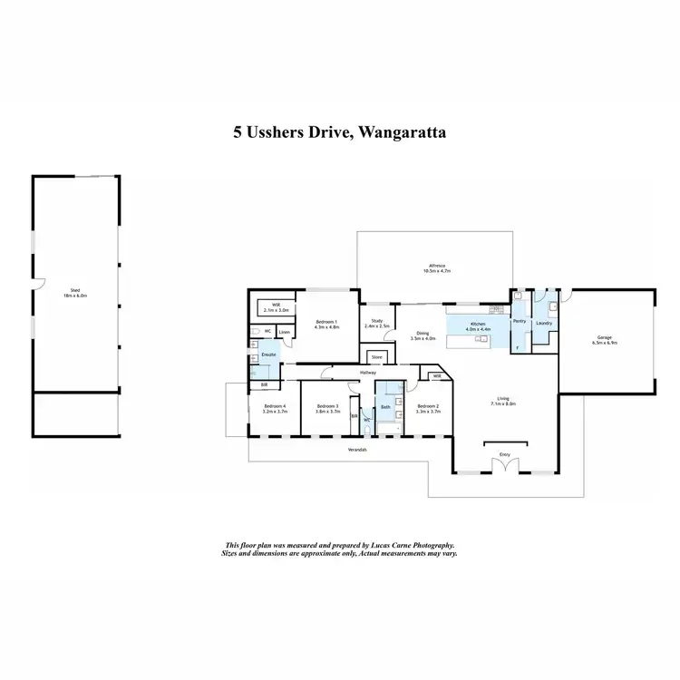 Floorplan of Homely house listing, 5 Usshers Drive, Waldara VIC 3678