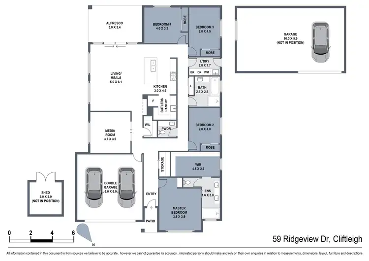 Floorplan of Homely house listing, 59 Ridgeview Drive, Cliftleigh NSW 2321