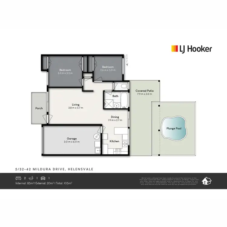 Floorplan of Homely villa listing, 5/32-42 Mildura Drive, Helensvale QLD 4212