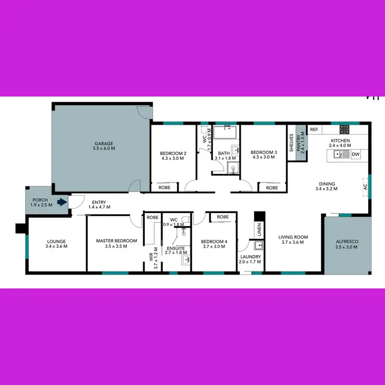 Floorplan of Homely house listing, 90 Verdale Drive, Alfredton VIC 3350