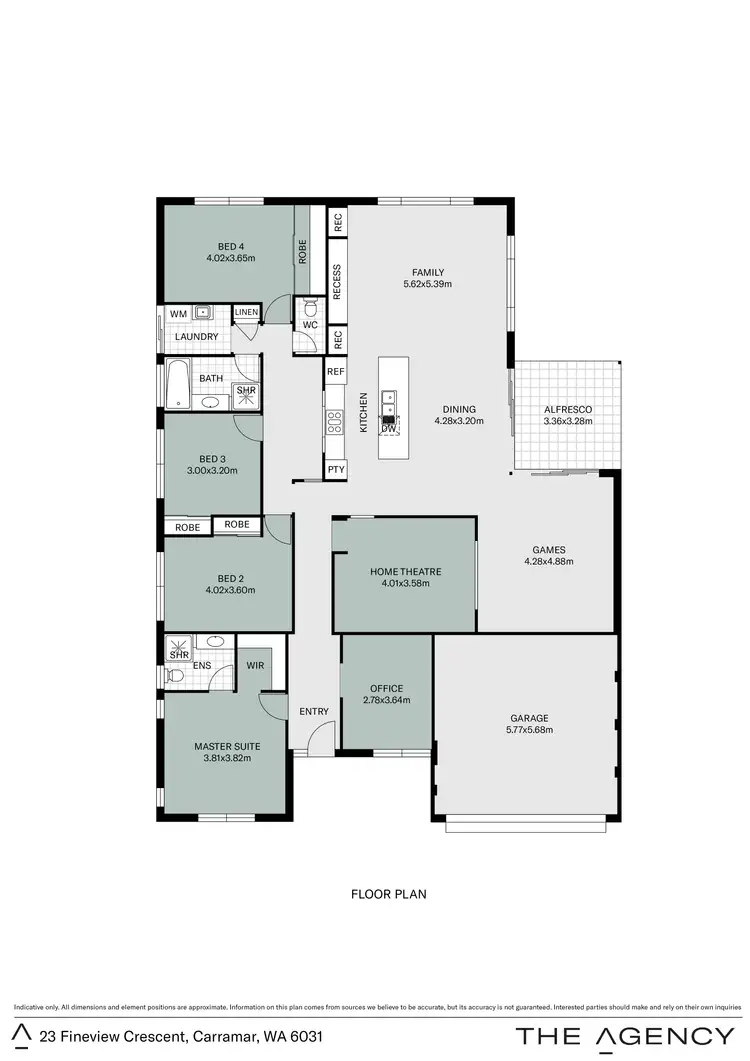 Floorplan of Homely house listing, 23 Fineview Crescent, Carramar WA 6031