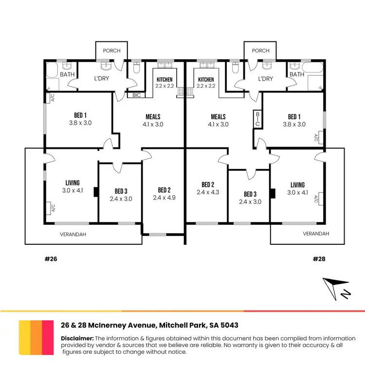 Floorplan of Homely house listing, 26-28 McInerney Avenue, Mitchell Park SA 5043