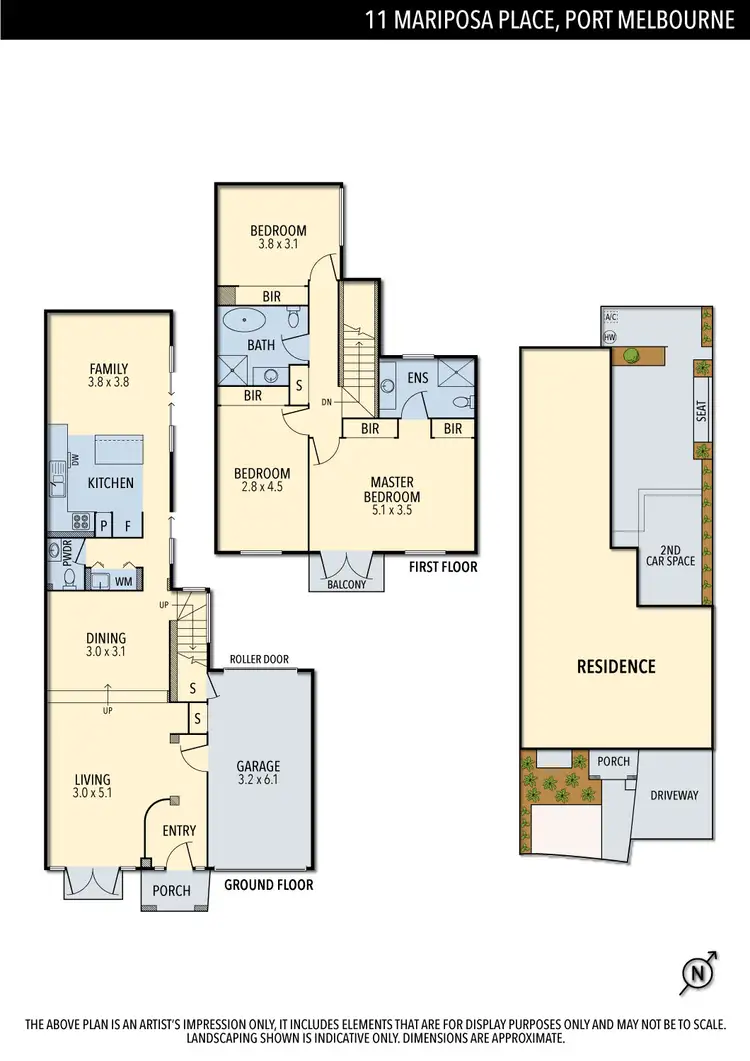 Floorplan of Homely house listing, 11 Mariposa Place, Port Melbourne VIC 3207