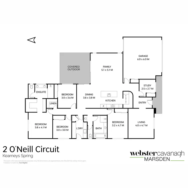 Floorplan of Homely house listing, 2 O'Neill Circuit, Kearneys Spring QLD 4350