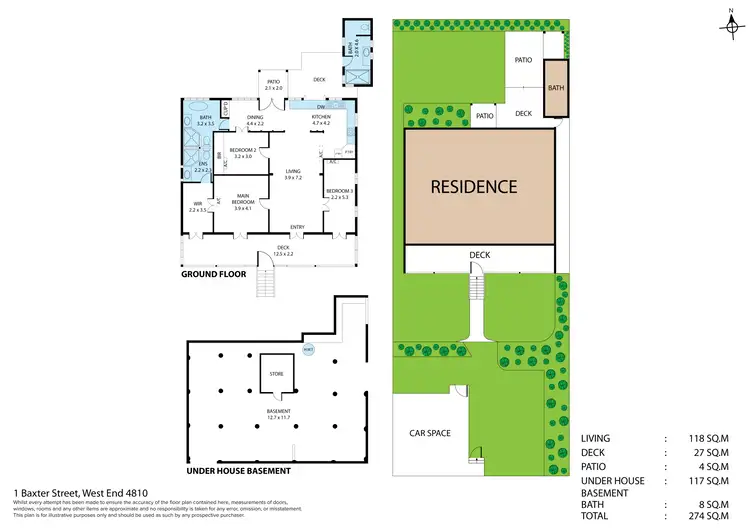 Floorplan of Homely house listing, 1 Baxter Street, West End QLD 4810