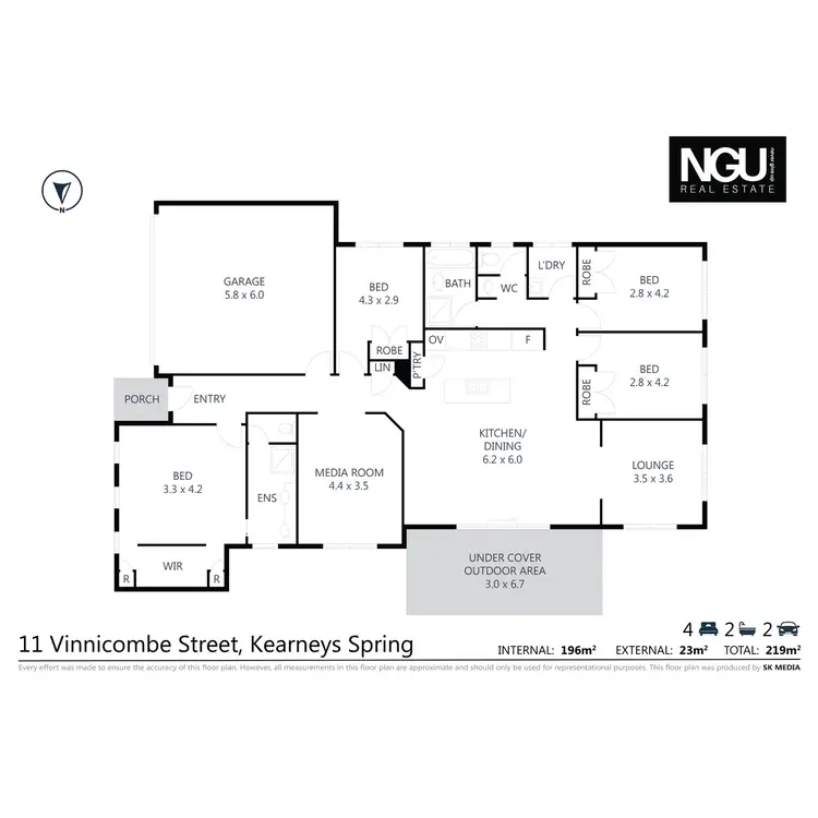Floorplan of Homely house listing, 11 Vinnicombe Street, Kearneys Spring QLD 4350