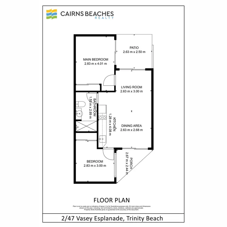 Floorplan of Homely villa listing, 2/47 Vasey Esplanade, Trinity Beach QLD 4879