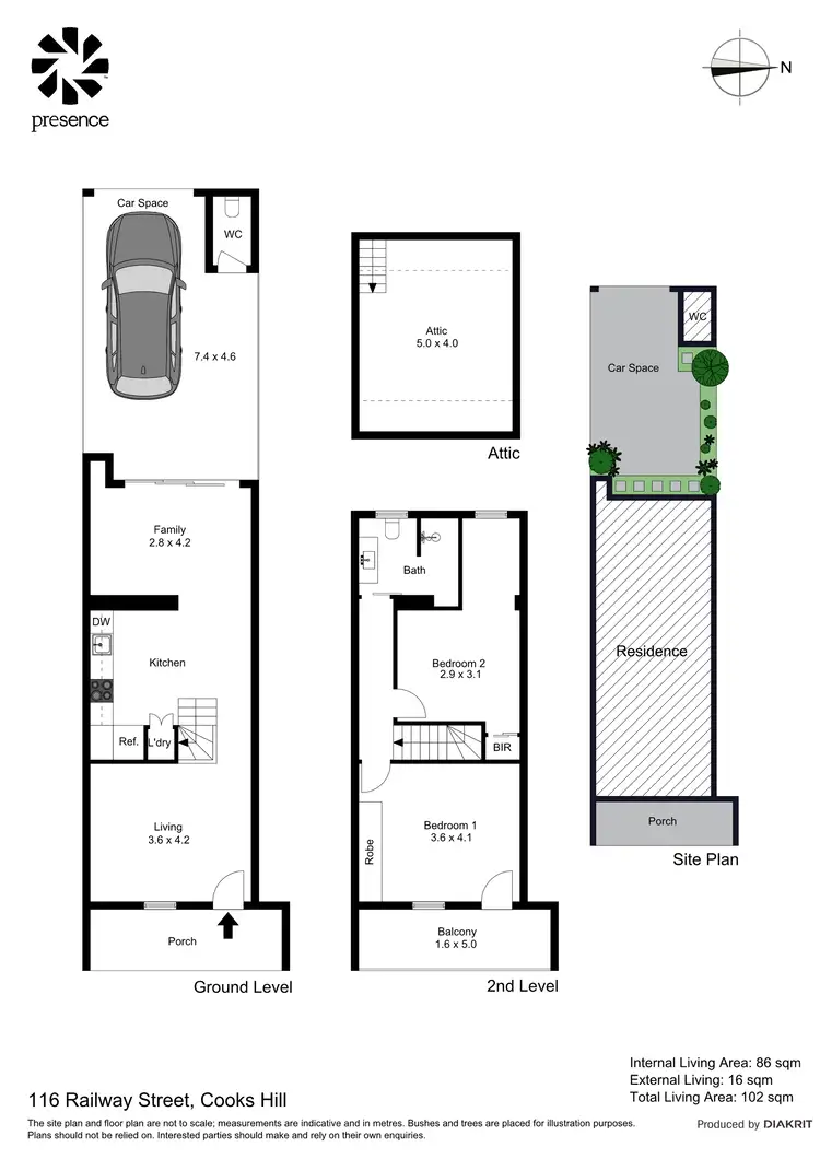 Floorplan of Homely terrace listing, 116 Railway Street, Cooks Hill NSW 2300