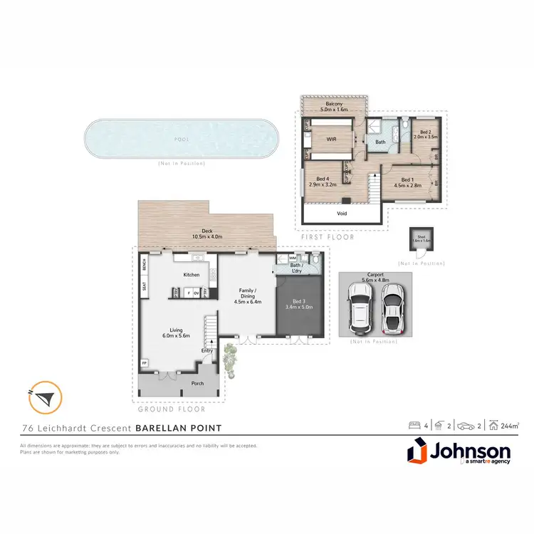 Floorplan of Homely house listing, 76 Leichhardt Crescent, Barellan Point QLD 4306
