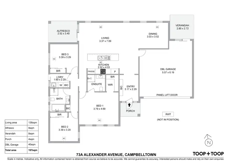 Floorplan of Homely house listing, 73A Alexander Avenue, Campbelltown SA 5074