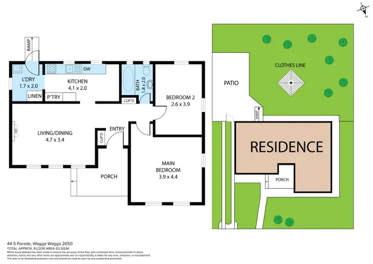 Floorplan of Homely house listing, 44 South Parade, Wagga Wagga NSW 2650