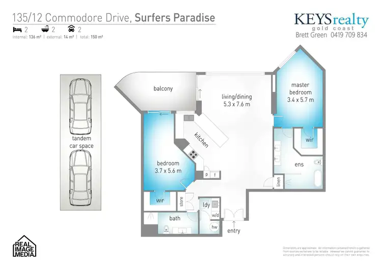 Floorplan of Homely apartment listing, 135/12 Commodore Drive, Paradise Waters QLD 4217