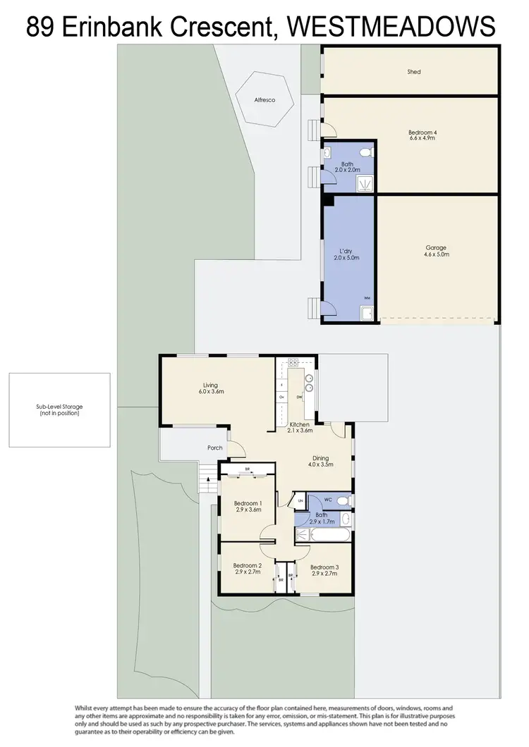 Floorplan of Homely house listing, 89 Erinbank Crescent, Westmeadows VIC 3049
