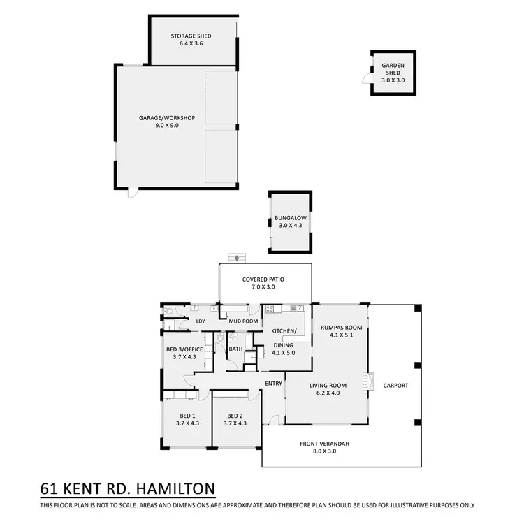 Floorplan of Homely house listing, 61 Kent Road, Hamilton VIC 3300