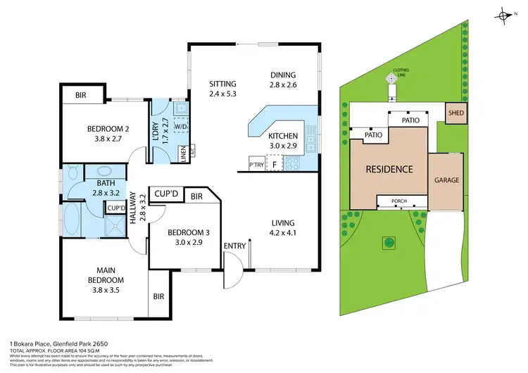 Floorplan of Homely house listing, 1 Bokara Place, Glenfield Park NSW 2650