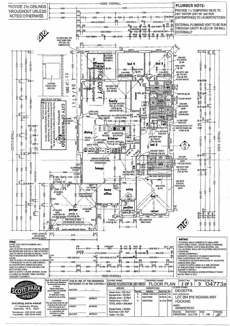Floorplan of Homely house listing, 16 Indiana Way, Hocking WA 6065