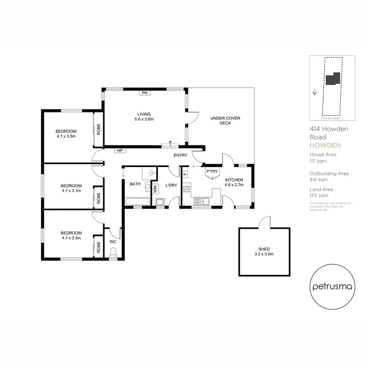 Floorplan of Homely house listing, 414 Howden Road, Howden TAS 7054