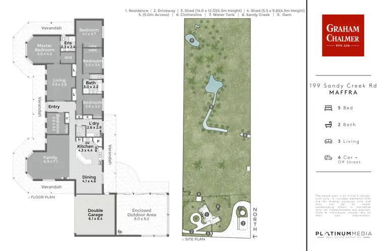 Floorplan of Homely house listing, 199 Sandy Creek Road, Maffra VIC 3860