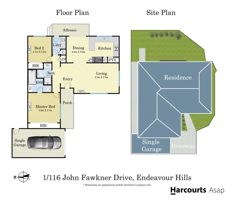 Floorplan of Homely unit listing, 1/116 John Fawkner Drive, Endeavour Hills VIC 3802