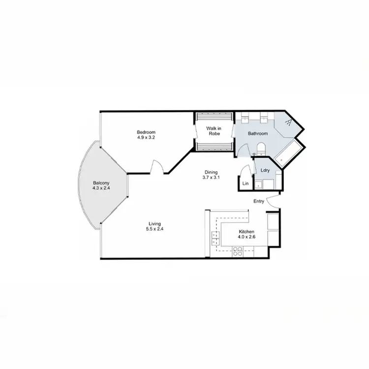 Floorplan of Homely apartment listing, 1304/3400 Surfers Paradise Boulevard, Surfers Paradise QLD 4217