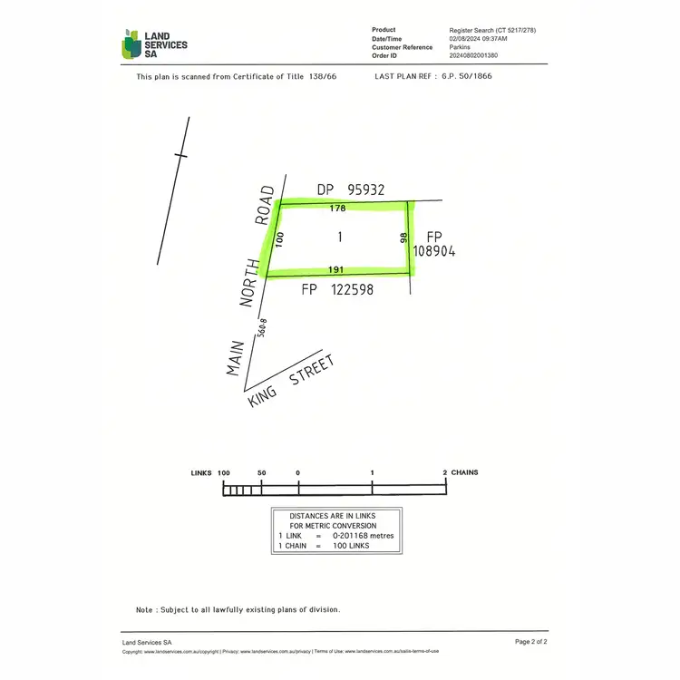 Floorplan of Homely land listing, 38 Main North Road, Auburn SA 5451