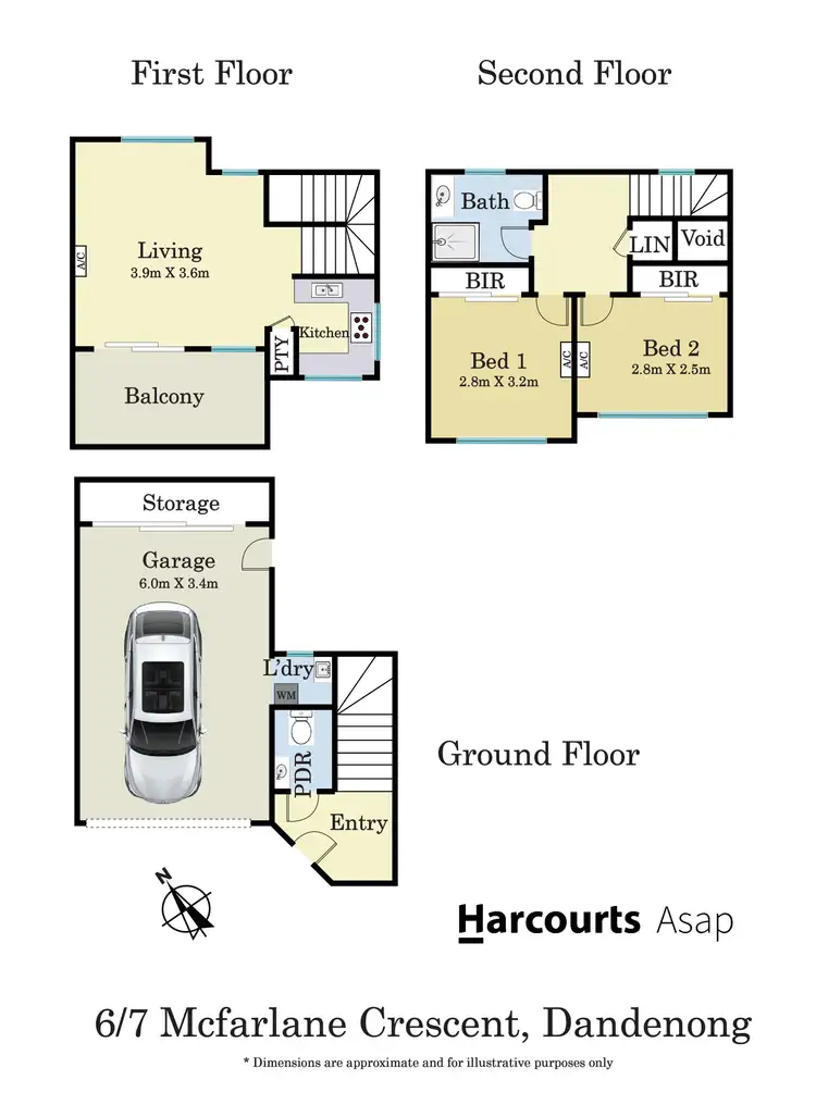Floorplan of Homely townhouse listing, 6/7 McFarlane Crescent, Dandenong VIC 3175