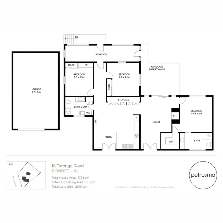 Floorplan of Homely house listing, 18 Taronga Road, Bonnet Hill TAS 7053