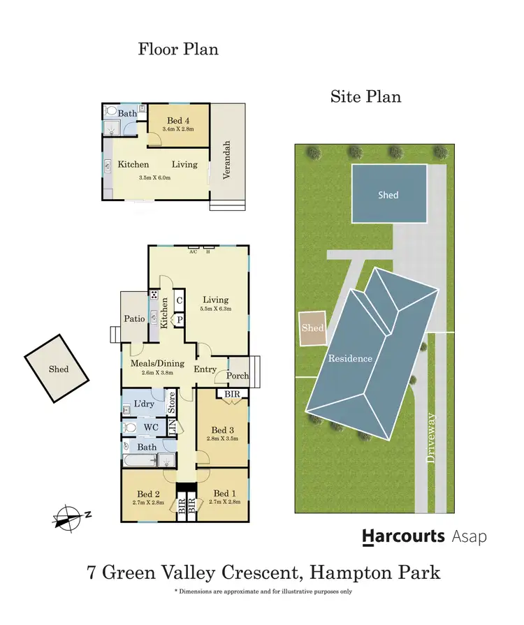 Floorplan of Homely house listing, 7 Green Valley Crescent, Hampton Park VIC 3976