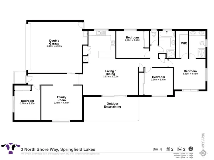 Floorplan of Homely house listing, 3 North Shore Way, Springfield Lakes QLD 4300