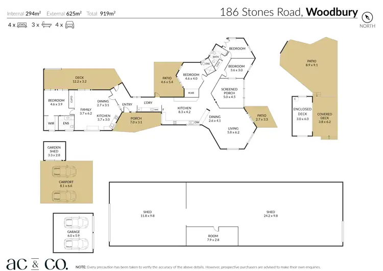 Floorplan of Homely house listing, 186 Stones Road, Woodbury QLD 4703