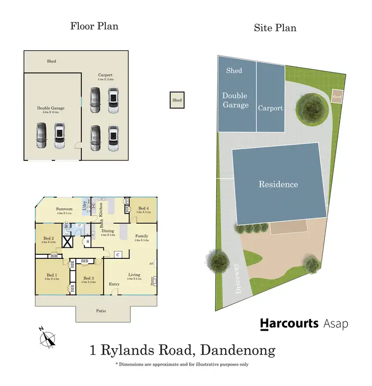 Floorplan of Homely house listing, 1 Rylands Road, Dandenong VIC 3175