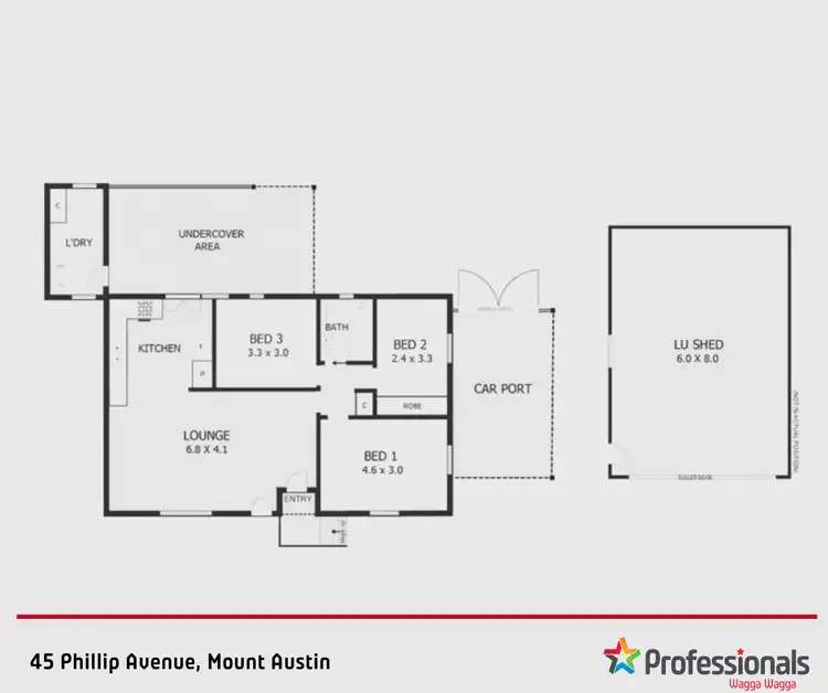 Floorplan of Homely house listing, 45 Phillip Avenue, Mount Austin NSW 2650