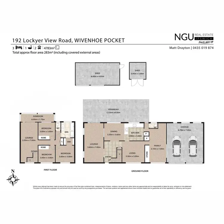 Floorplan of Homely house listing, 192 Lockyer View Road, Wivenhoe Pocket QLD 4306