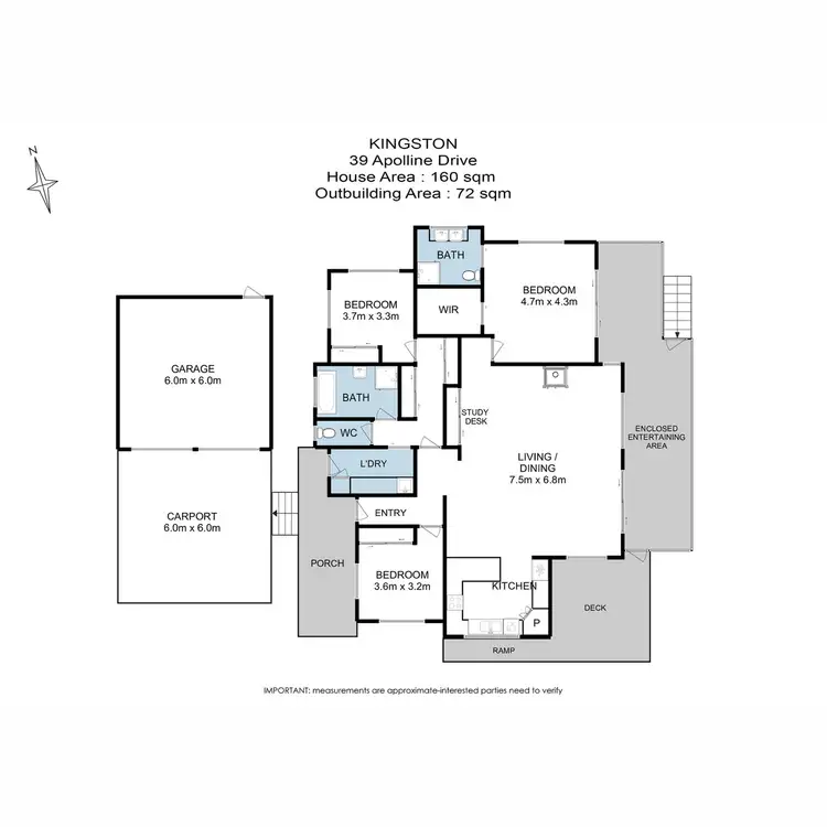 Floorplan of Homely house listing, 39 Apolline Drive, Kingston TAS 7050